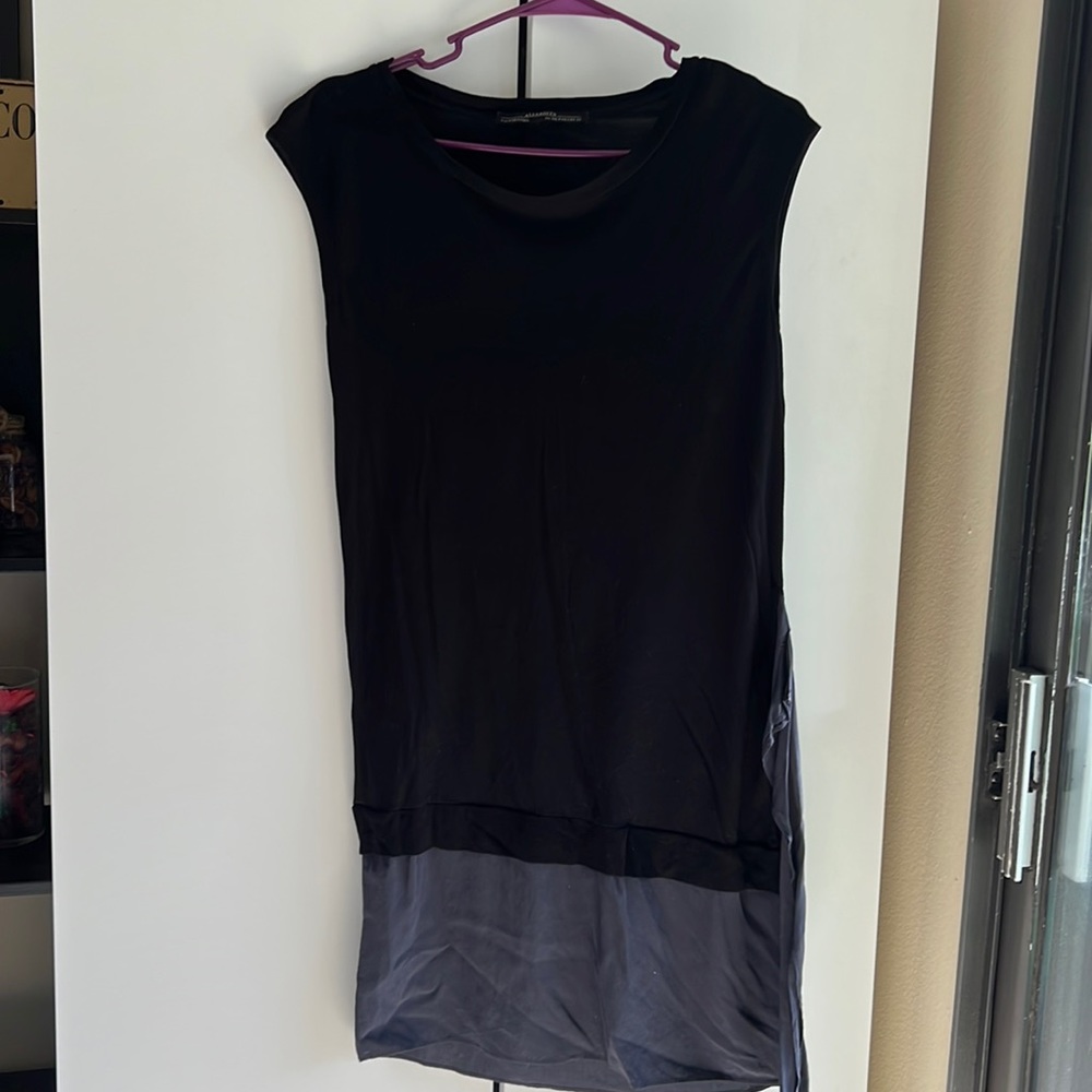 All saints tunic dress cotton silk size 0